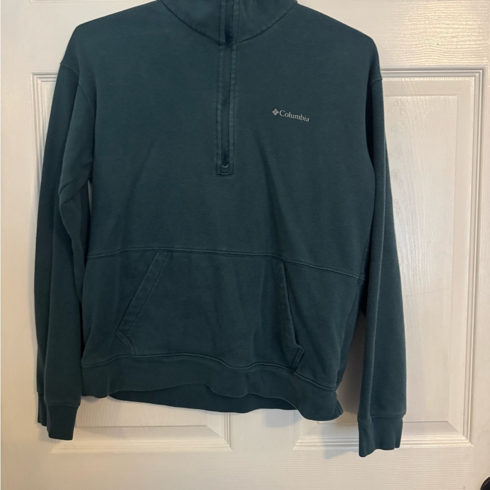 Columbia Women’s Teal 3/4 Zip-Up Long Sleeve Size Small